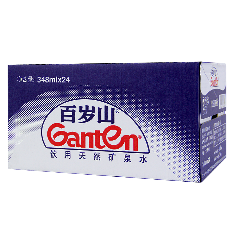 百岁山天然矿泉水 348ml*24瓶 整箱